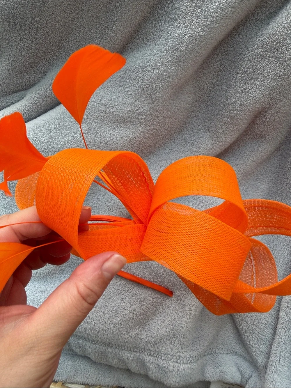 Orange Headband Derby Fascinator